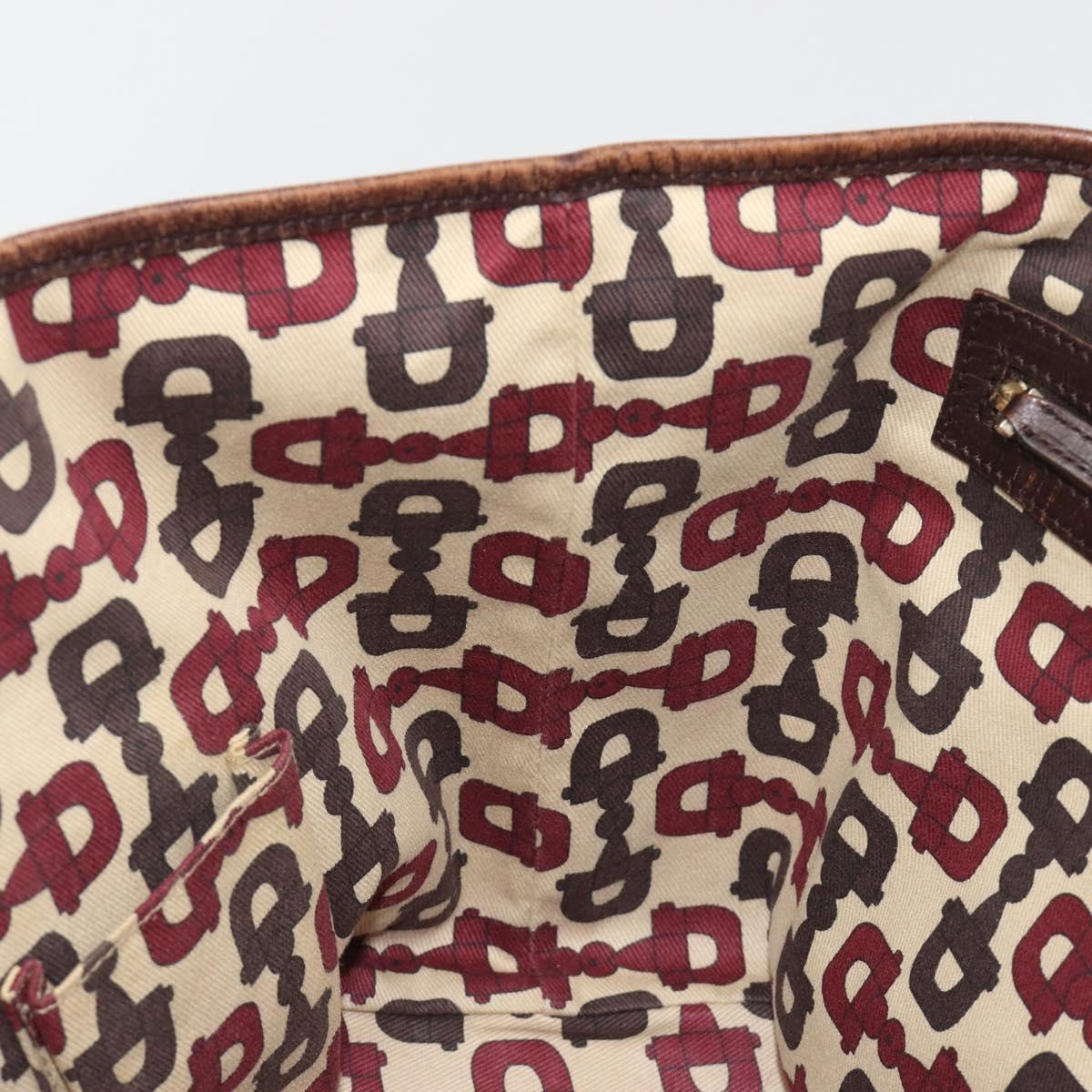 GUCCI GG Canvas Web Sherry Line Tote Bag Beige Gold 137396 Auth 193010