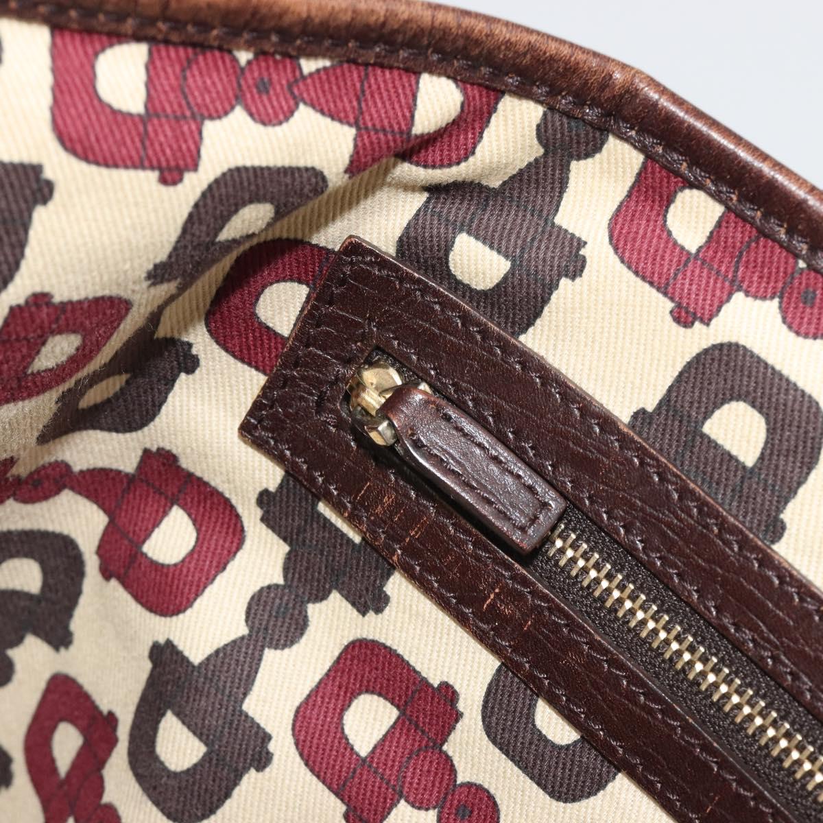 GUCCI GG Canvas Web Sherry Line Tote Bag Beige Gold 137396 Auth 193010