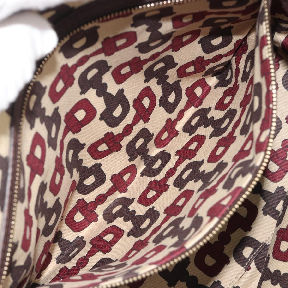 GUCCI GG Canvas Web Sherry Line Tote Bag Beige Gold 137396 Auth 193010