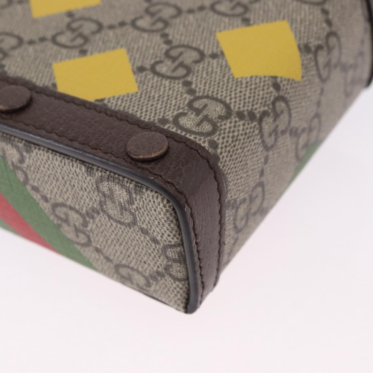 GUCCI GG Supreme Shoulder Bag PVC Beige Gold 625615 Auth 193018V