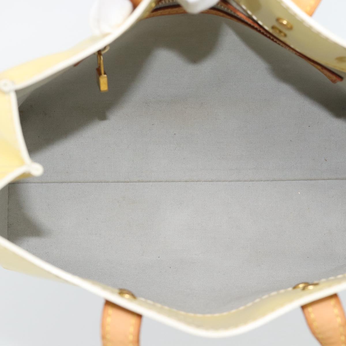 LOUIS VUITTON Monogram Vernis Reade PM Hand Bag Perle M91336 LV Auth 193025