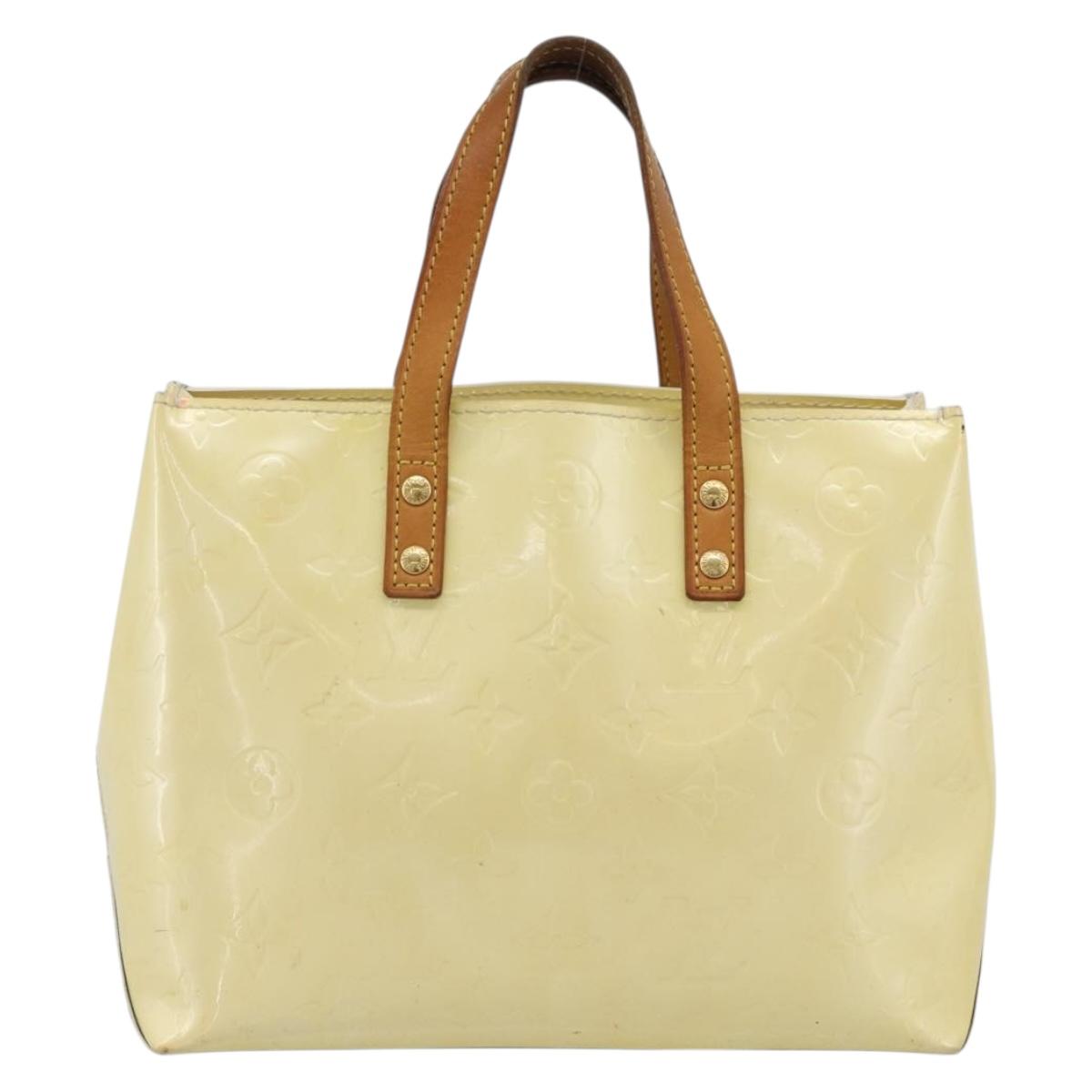 LOUIS VUITTON Monogram Vernis Reade PM Hand Bag Perle M91336 LV Auth 193025
