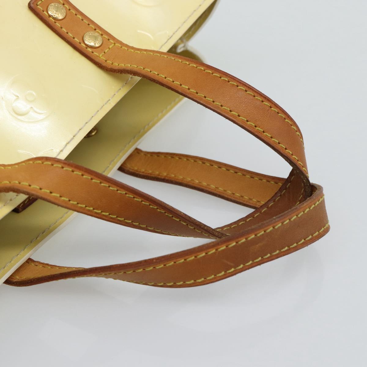 LOUIS VUITTON Monogram Vernis Reade PM Hand Bag Perle M91336 LV Auth 193025
