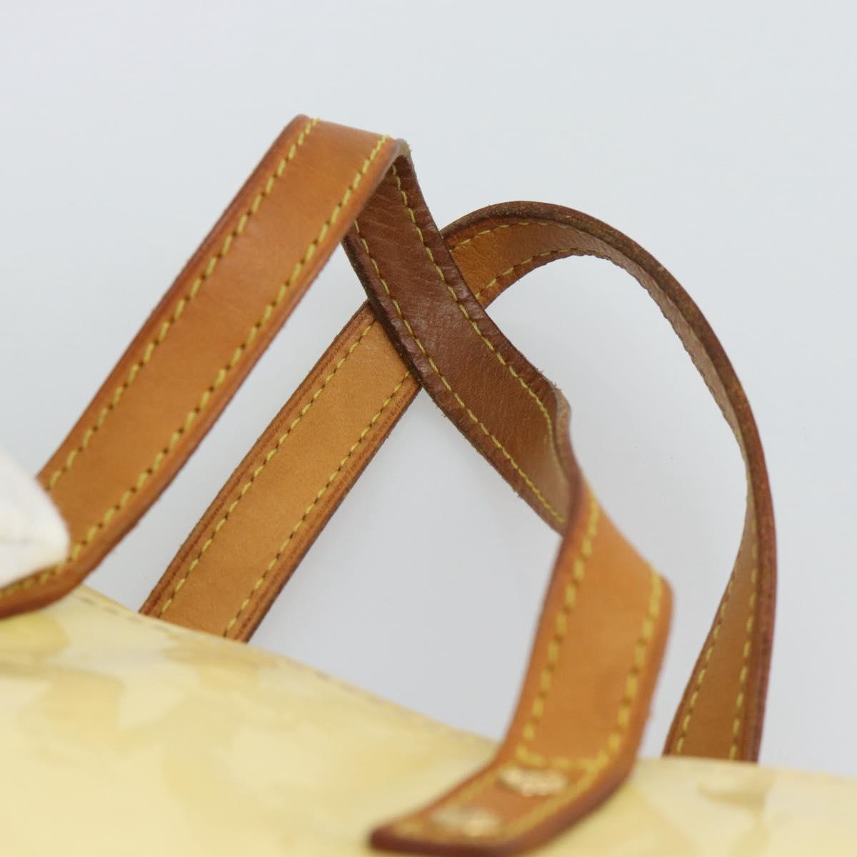 LOUIS VUITTON Monogram Vernis Reade PM Hand Bag Perle M91336 LV Auth 193025