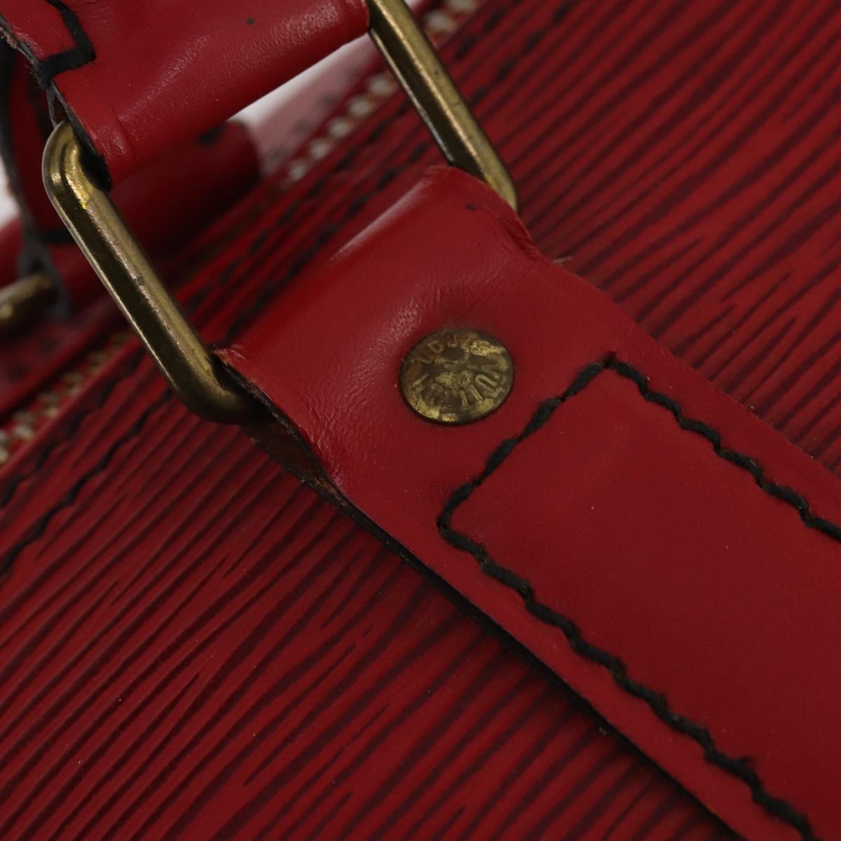 LOUIS VUITTON Epi Keepall 50 Boston Bag Red M42967 LV Auth 193031A