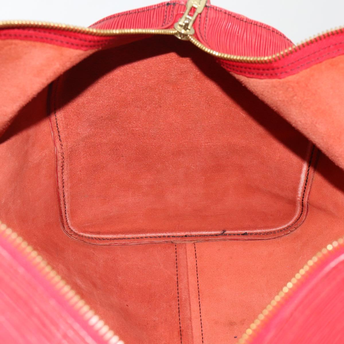 LOUIS VUITTON Epi Keepall 50 Boston Bag Red M42967 LV Auth 193031A