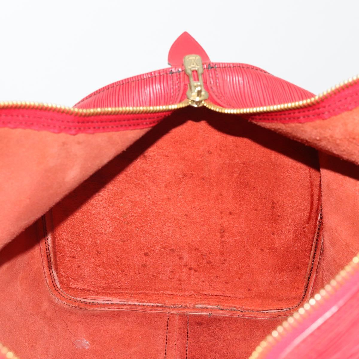 LOUIS VUITTON Epi Keepall 50 Boston Bag Red M42967 LV Auth 193031A