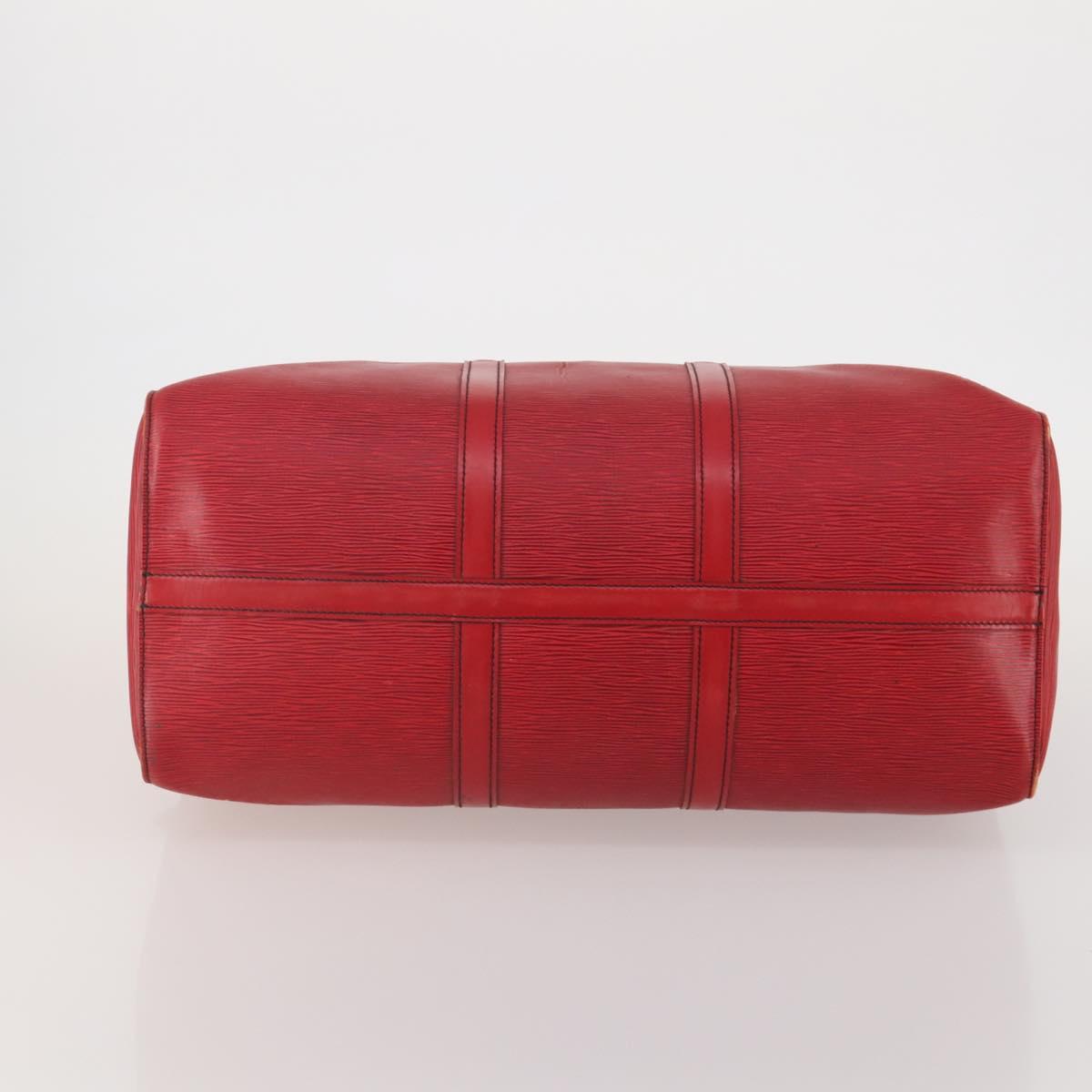 LOUIS VUITTON Epi Keepall 50 Boston Bag Red M42967 LV Auth 193031A