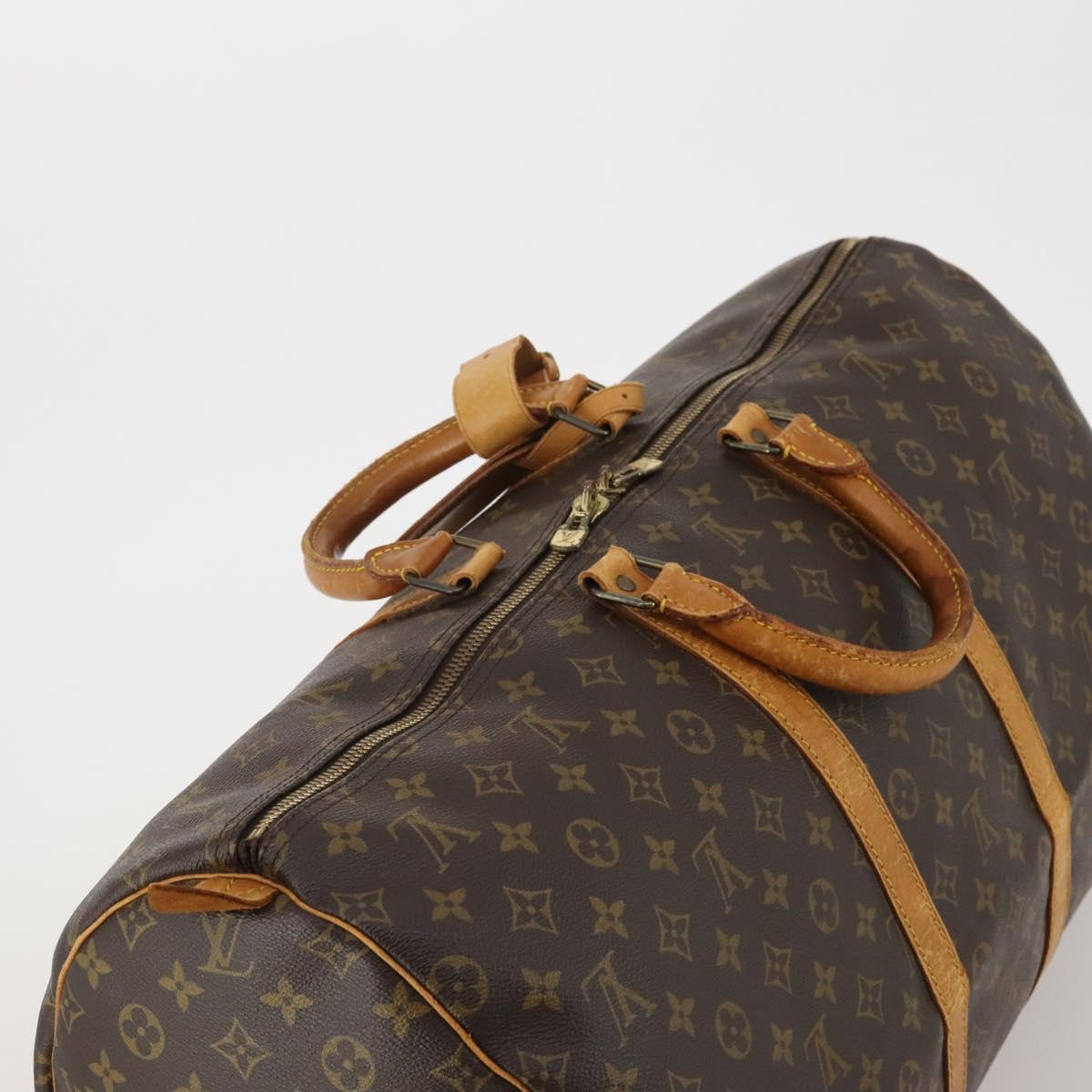 LOUIS VUITTON Monogram Keepall 55 Boston Bag M41424 LV Auth 193036