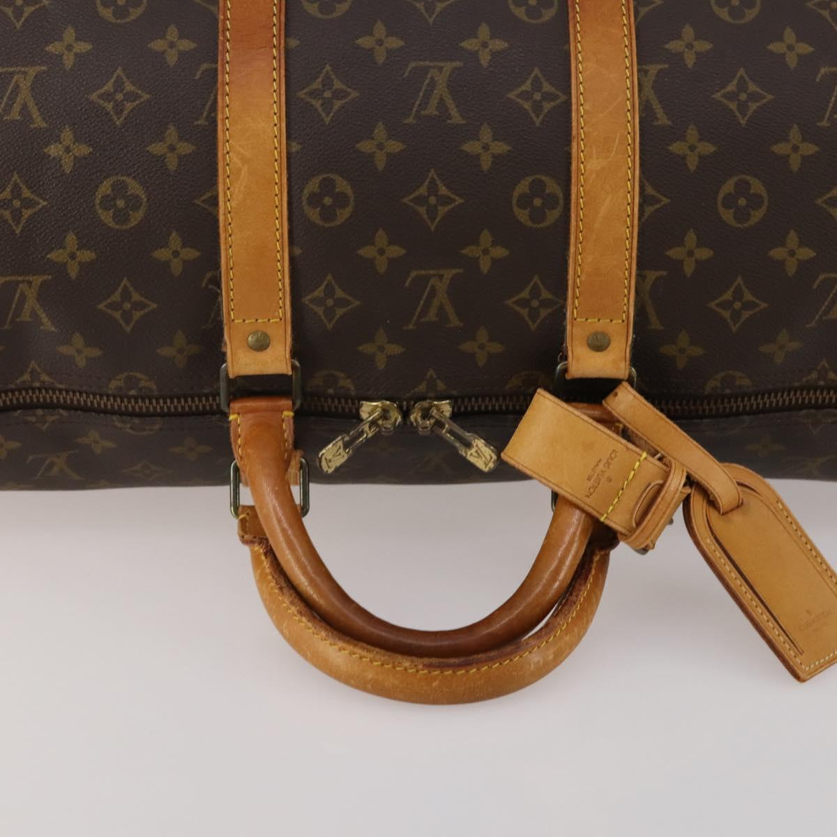 LOUIS VUITTON Monogram Keepall 55 Boston Bag M41424 LV Auth 193036