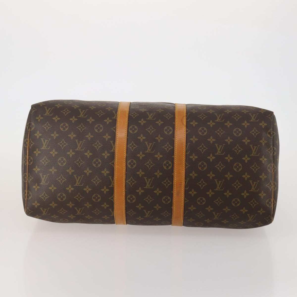 LOUIS VUITTON Monogram Keepall 55 Boston Bag M41424 LV Auth 193036