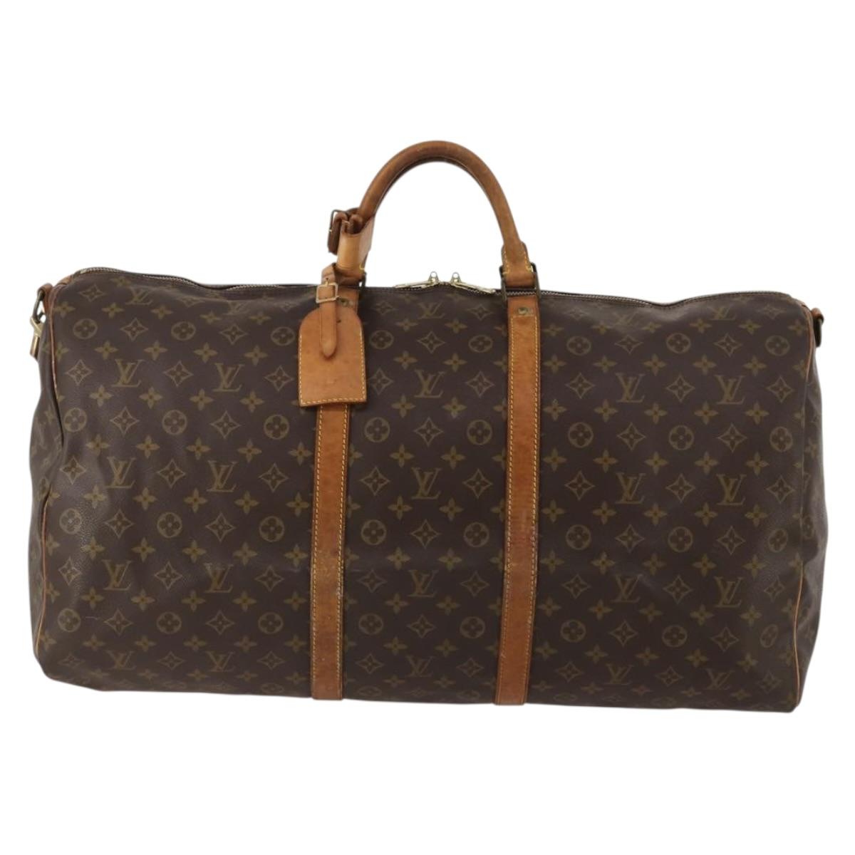 LOUIS VUITTON Monogram Keepall Bandouliere 60 Boston Bag M41412 LV Auth 193038