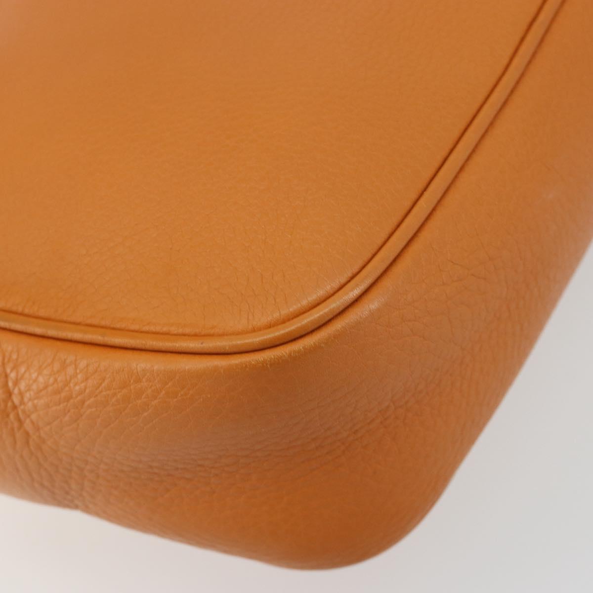 GUCCI Shoulder Bag Leather Orange Gold 308364 Auth 193050V