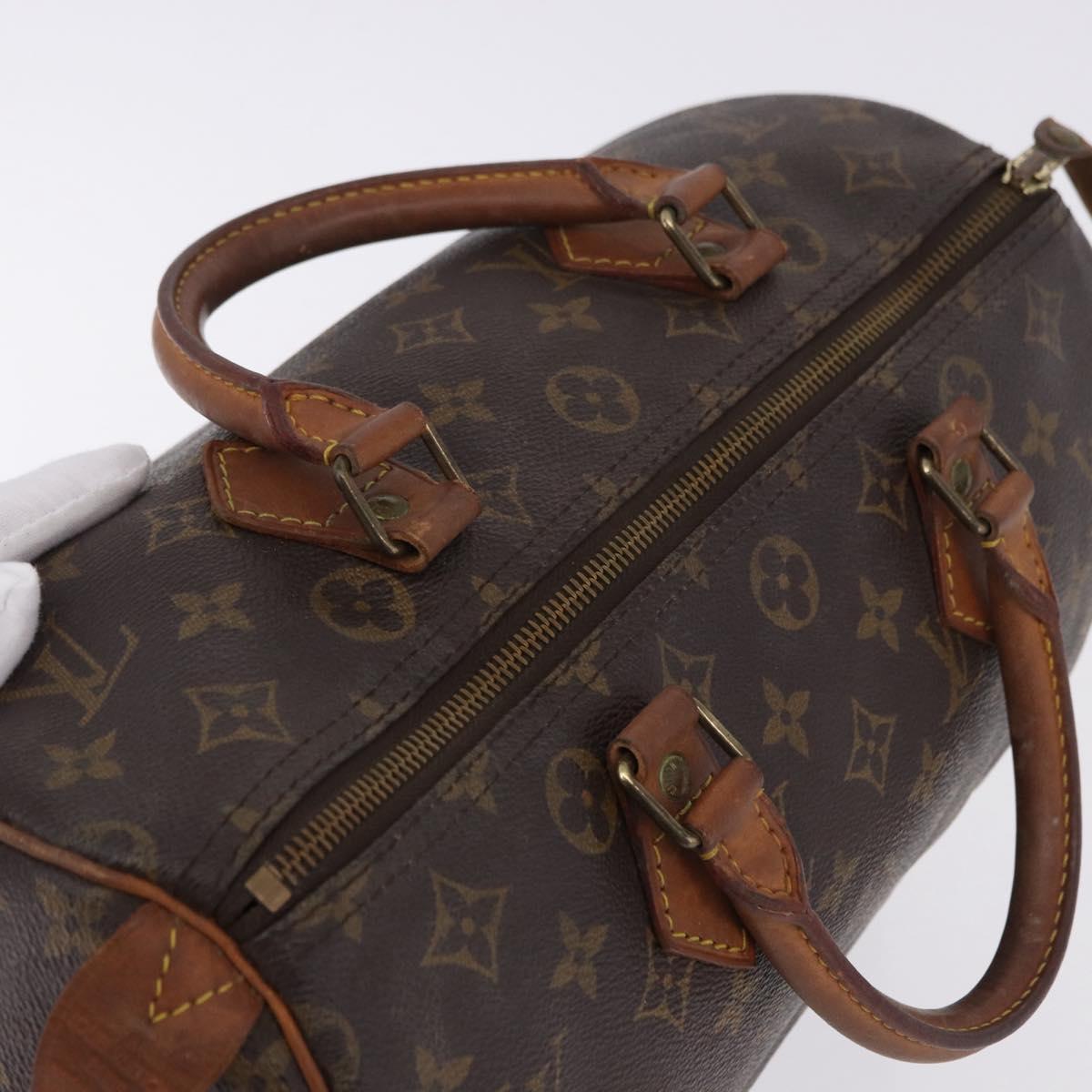 LOUIS VUITTON Monogram Speedy 30 Hand Bag M41526 LV Auth 193059
