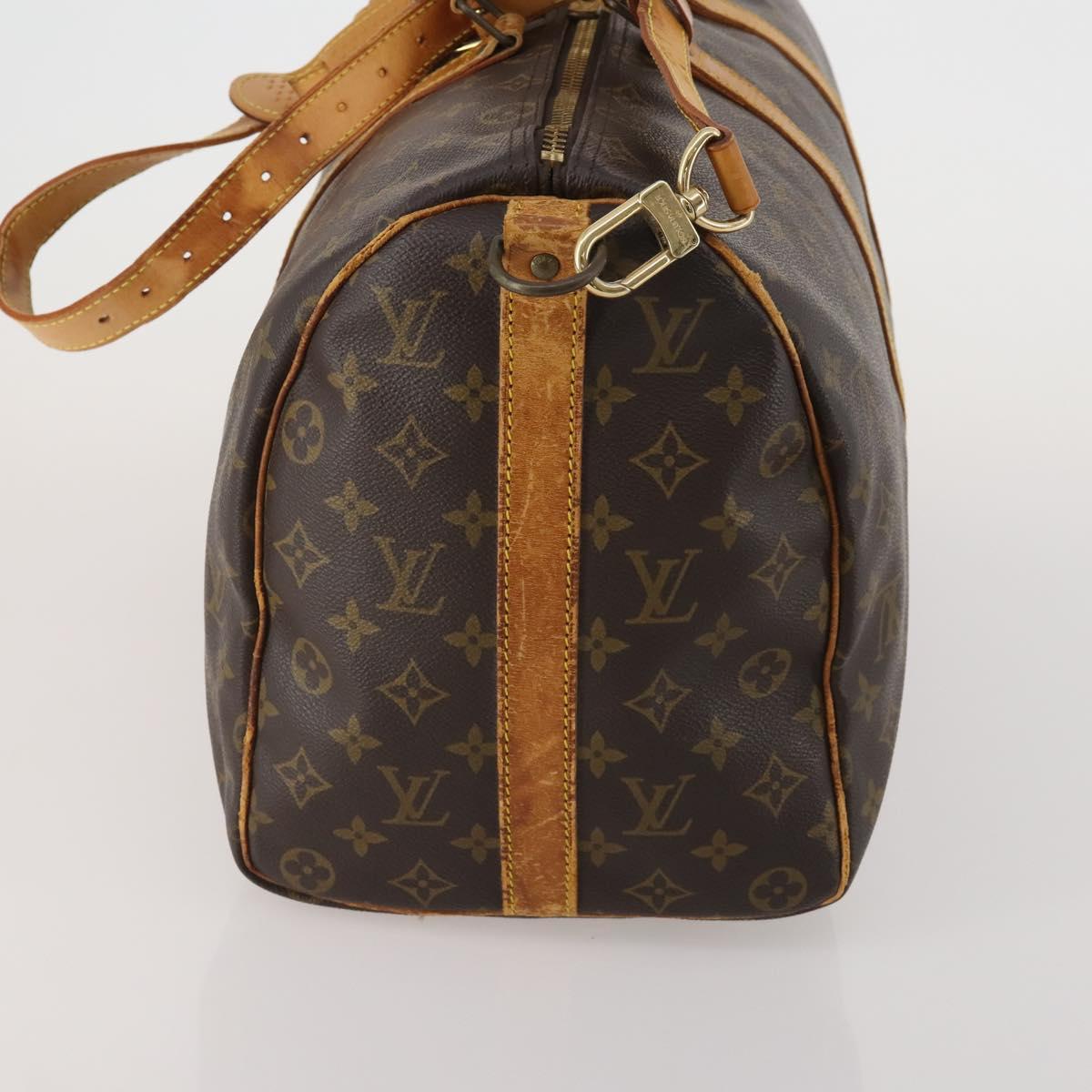 LOUIS VUITTON Monogram Keepall Bandouliere 45 Boston Bag M41418 LV Auth 193060