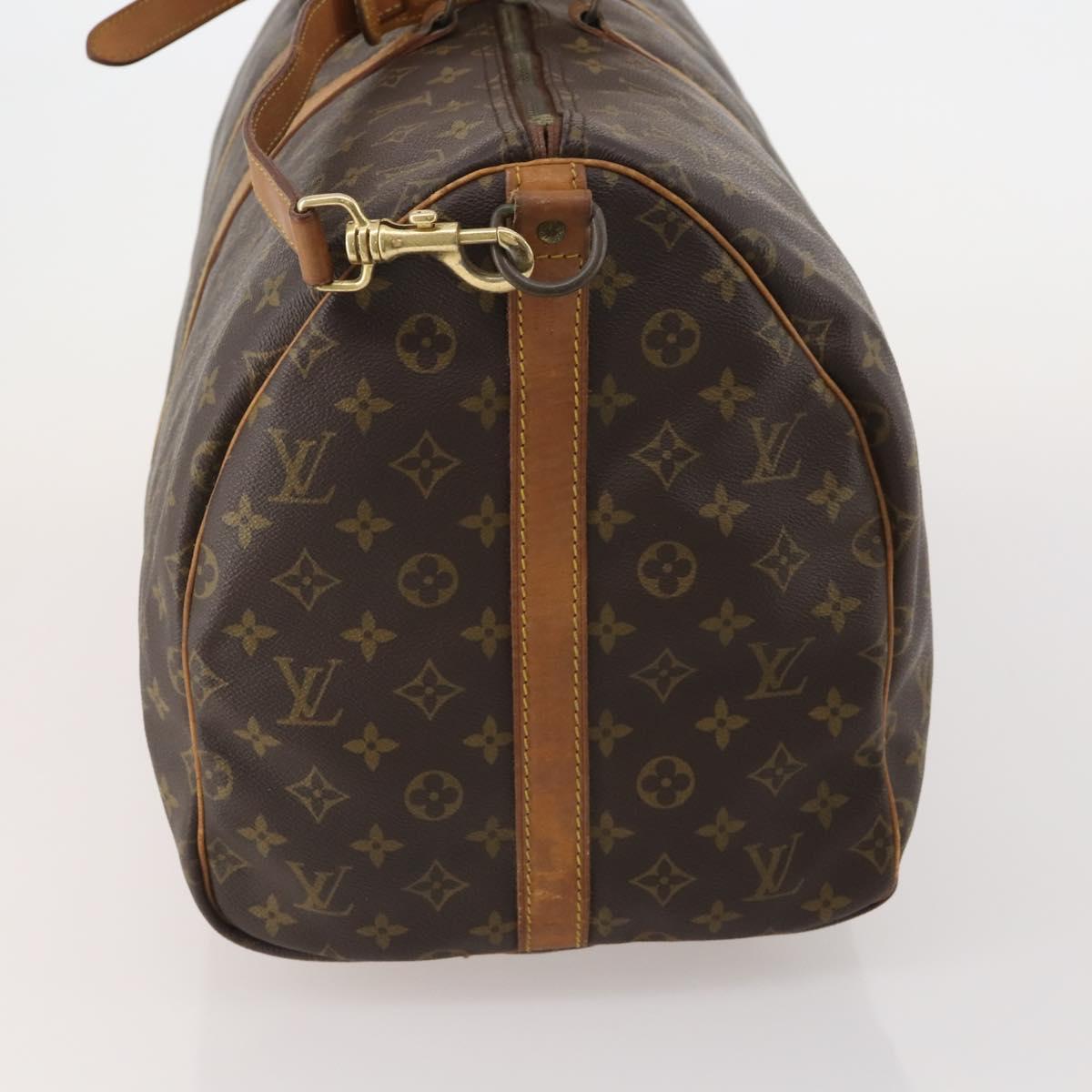LOUIS VUITTON Monogram Keepall Bandouliere 55 Boston Bag M41414 LV Auth 193061