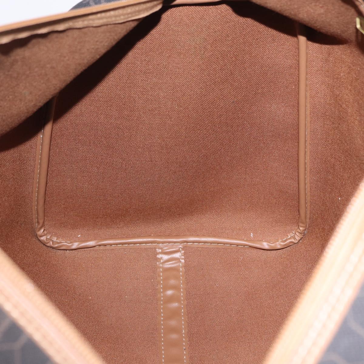 Christian Dior Honeycomb Canvas Boston Bag PVC Black Gold Auth 193070