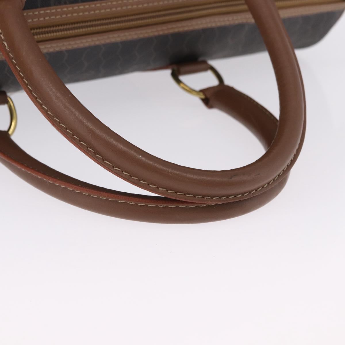 Christian Dior Honeycomb Canvas Boston Bag PVC Black Gold Auth 193070