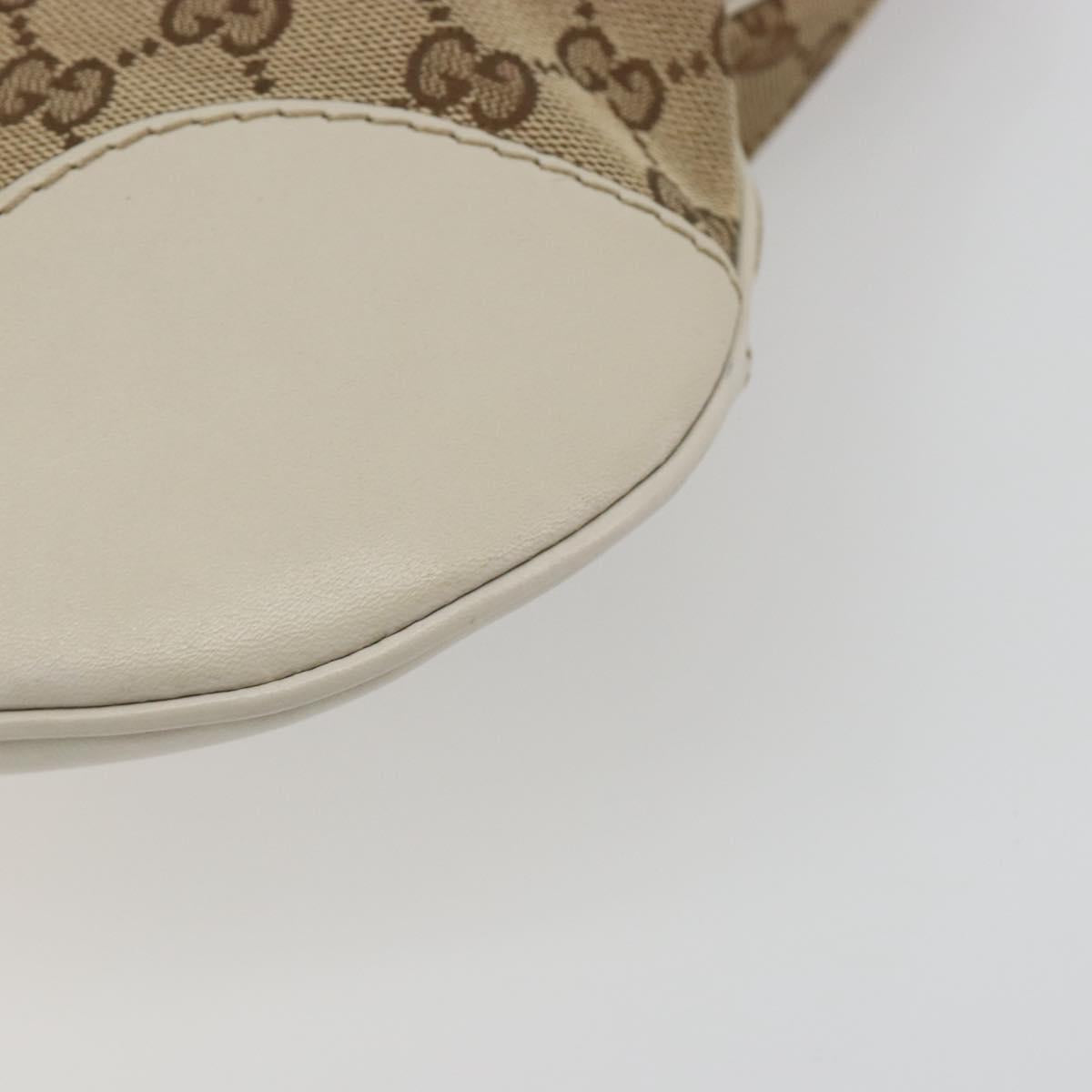 GUCCI GG Canvas Web Sherry Line Pretty Bag Beige Gold 257065 Auth 193075V