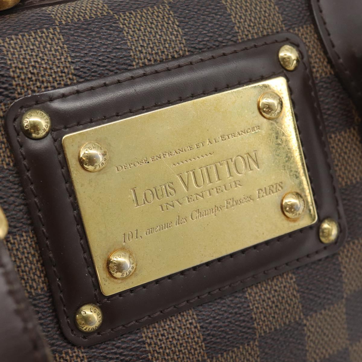 LOUIS VUITTON Damier Ebene Berkeley Hand Bag N52000 LV Auth 193081
