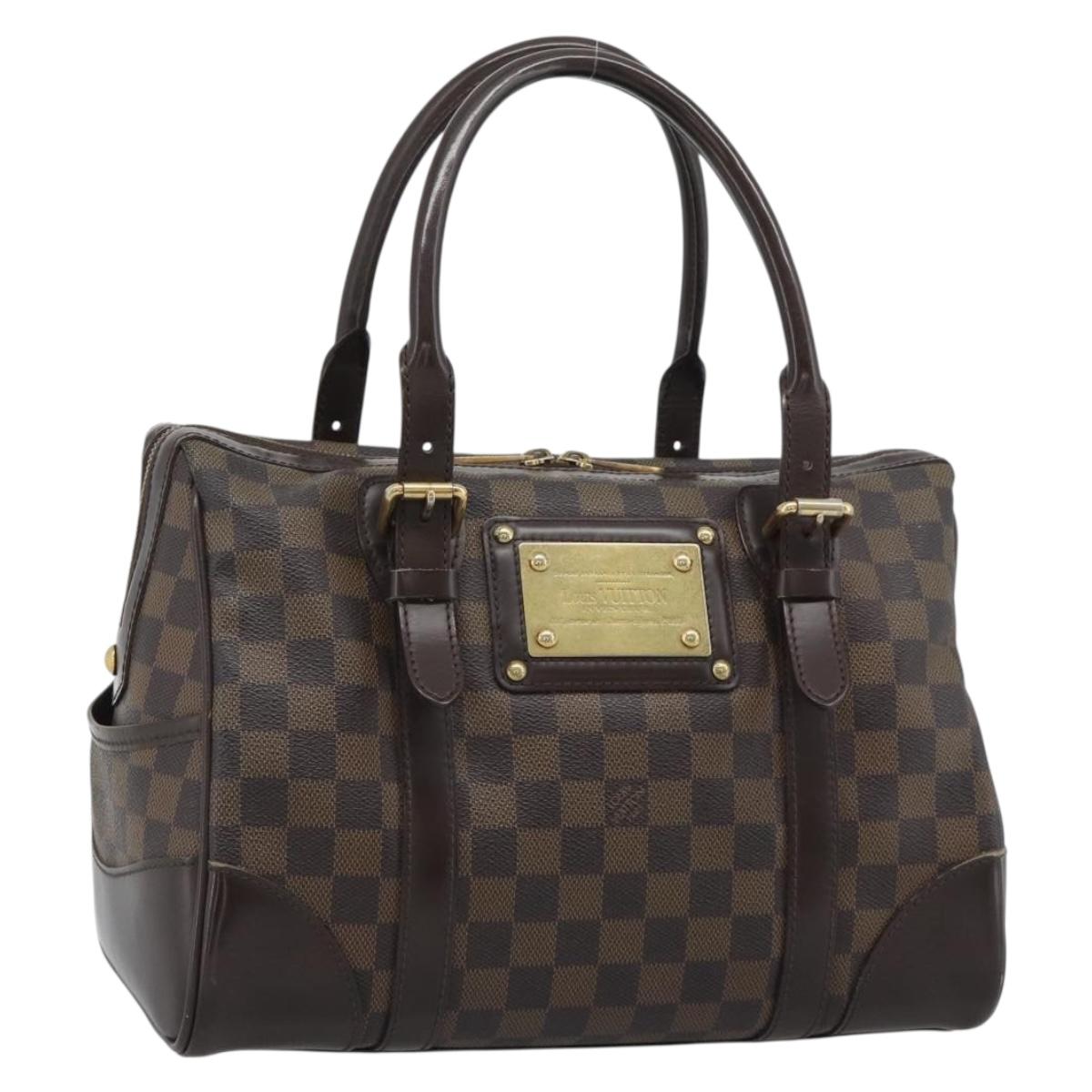 LOUIS VUITTON Damier Ebene Berkeley Hand Bag N52000 LV Auth 193081