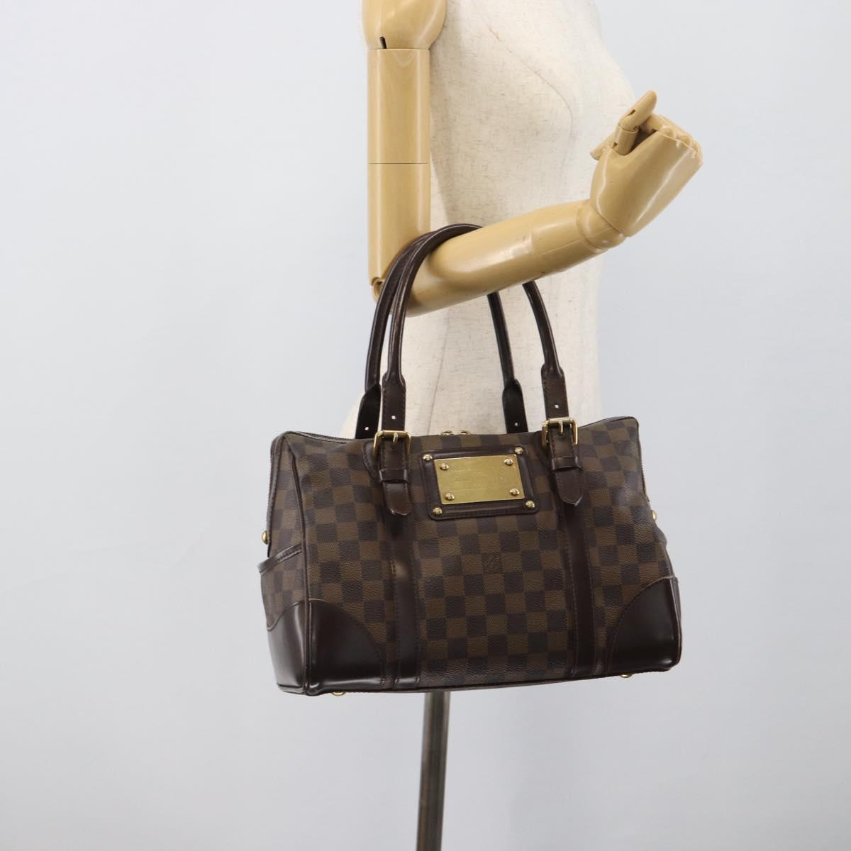 LOUIS VUITTON Damier Ebene Berkeley Hand Bag N52000 LV Auth 193081