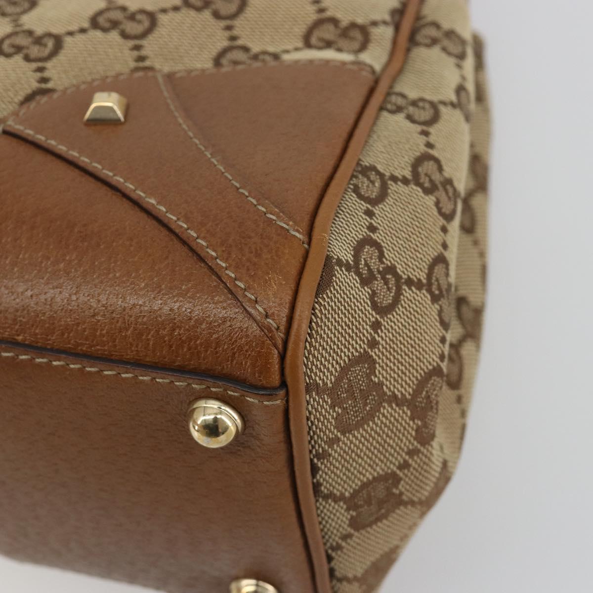 GUCCI GG Canvas Jackie Shoulder Bag Beige Gold 124407 Auth 193087V