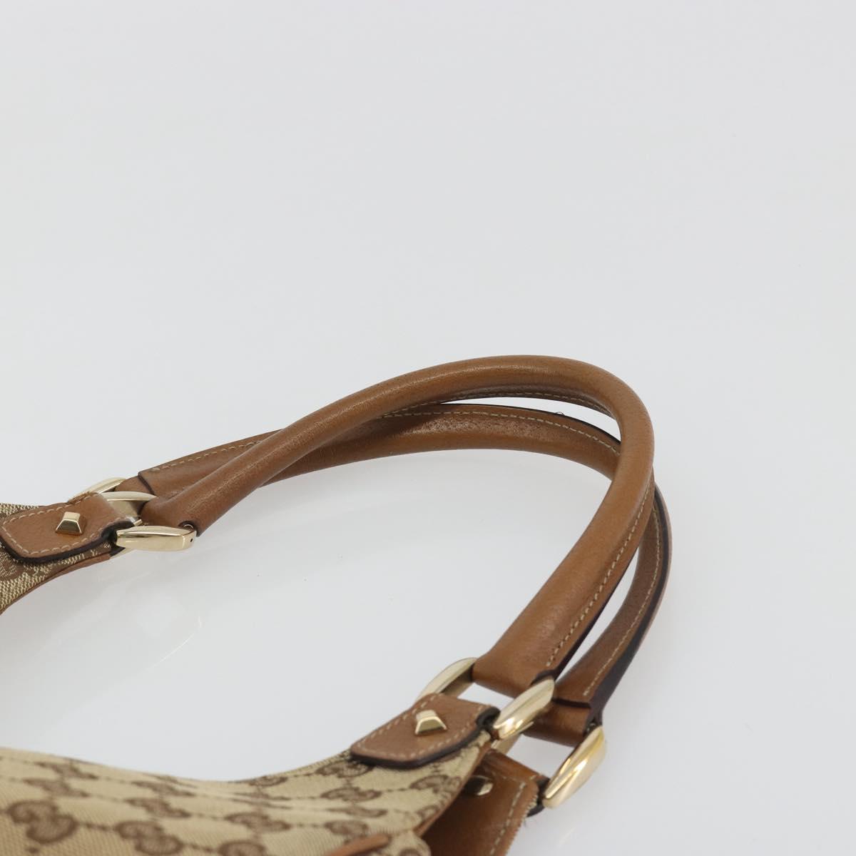 GUCCI GG Canvas Jackie Shoulder Bag Beige Gold 124407 Auth 193087V