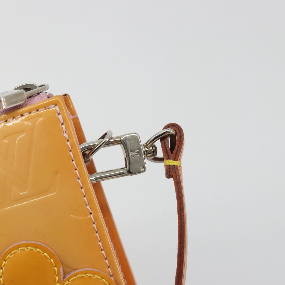LOUIS VUITTON Monogram Vernis Flower Lexington Pouch Pink M92248 LV Auth 193097V