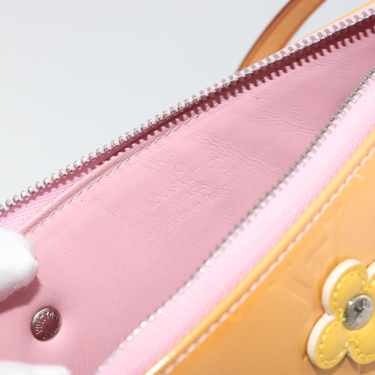 LOUIS VUITTON Monogram Vernis Flower Lexington Pouch Pink M92248 LV Auth 193097V