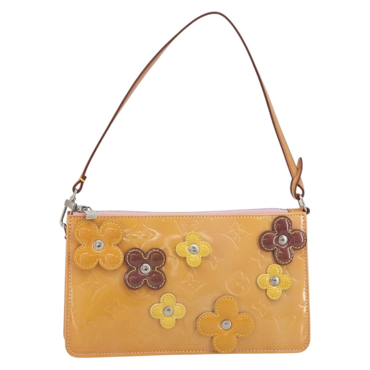 LOUIS VUITTON Monogram Vernis Flower Lexington Pouch Pink M92248 LV Auth 193097V