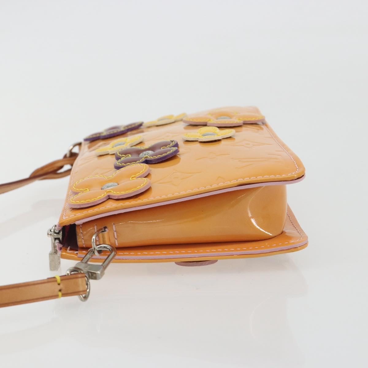 LOUIS VUITTON Monogram Vernis Flower Lexington Pouch Pink M92248 LV Auth 193097V