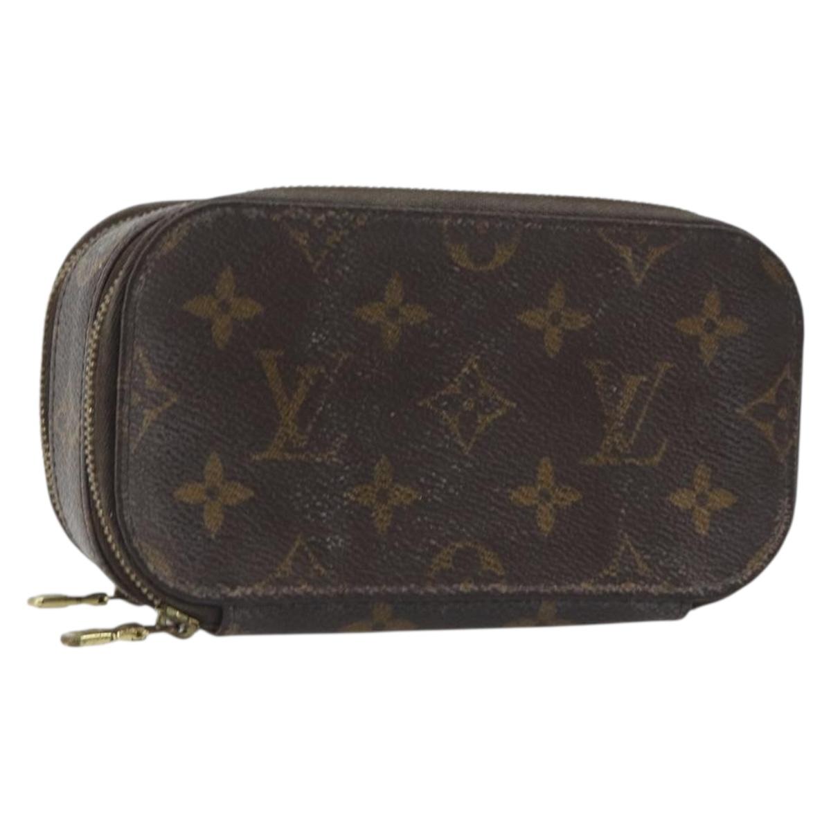 LOUIS VUITTON Monogram Trousse Brush PM Cosmetic Pouch M47510 LV Auth 193098
