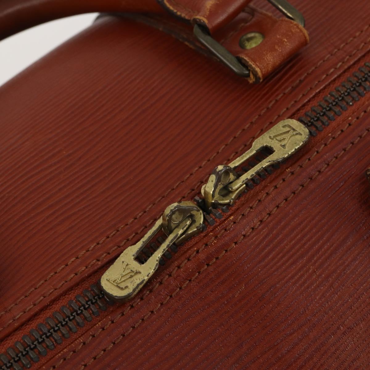 LOUIS VUITTON Epi Keepall 55 Boston Bag Vintage Brown M42958 LV Auth 193099