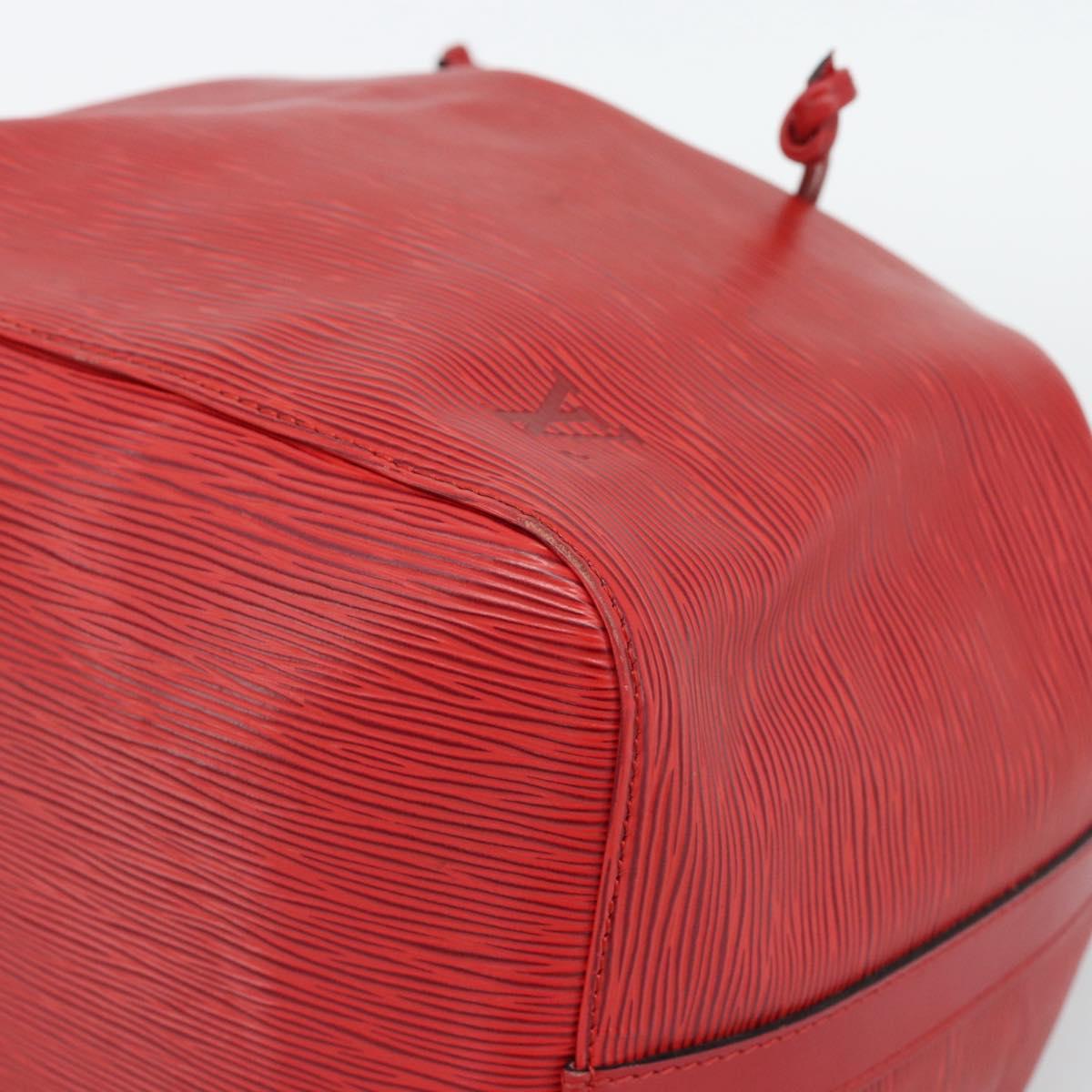 LOUIS VUITTON Epi Petit Noe Shoulder Bag Red M44107 LV Auth 193106V