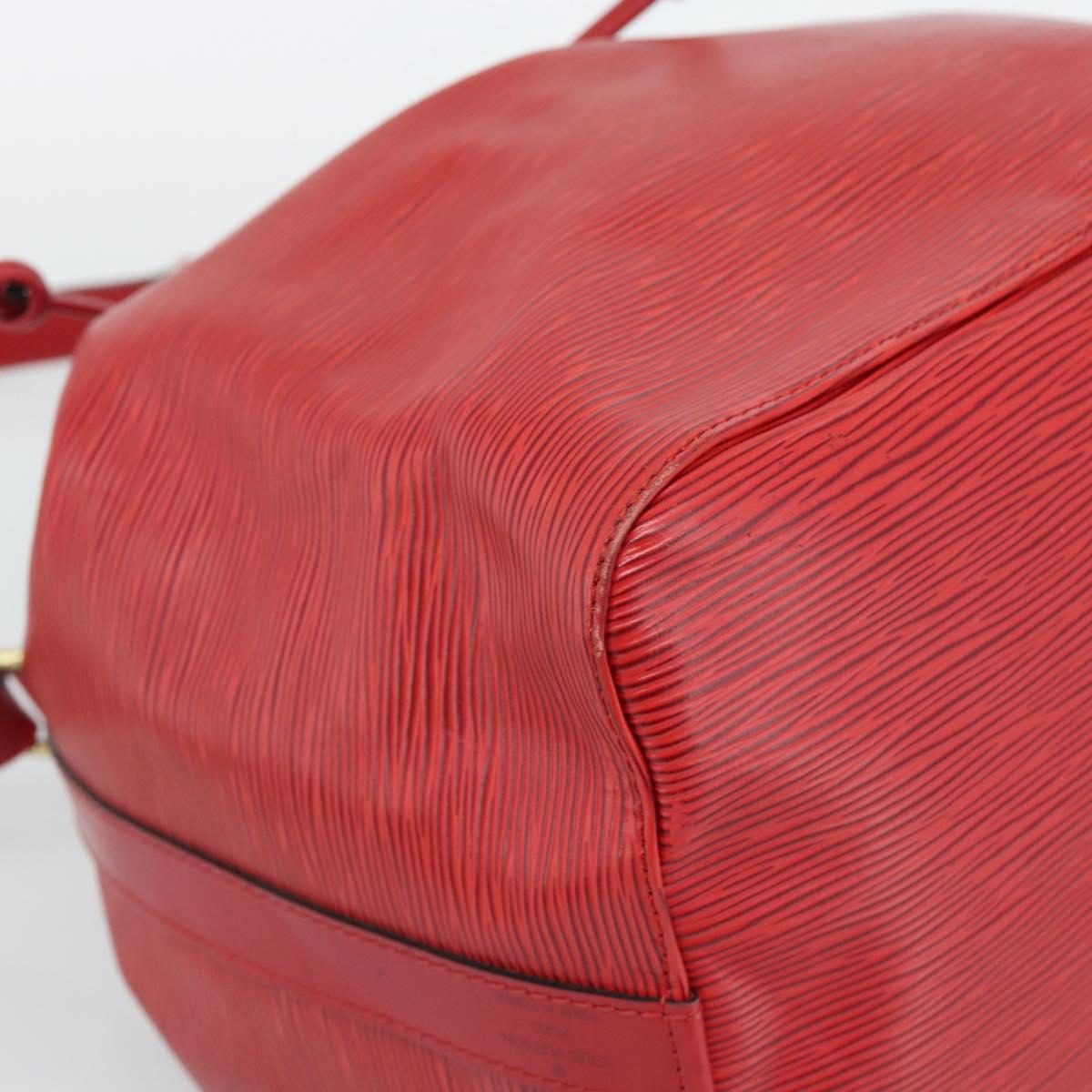 LOUIS VUITTON Epi Petit Noe Shoulder Bag Red M44107 LV Auth 193106V