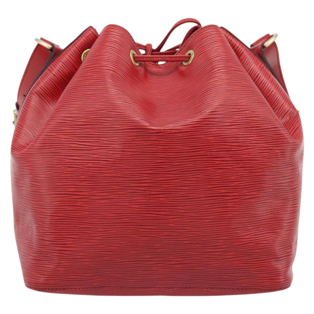 LOUIS VUITTON Epi Petit Noe Shoulder Bag Red M44107 LV Auth 193106V