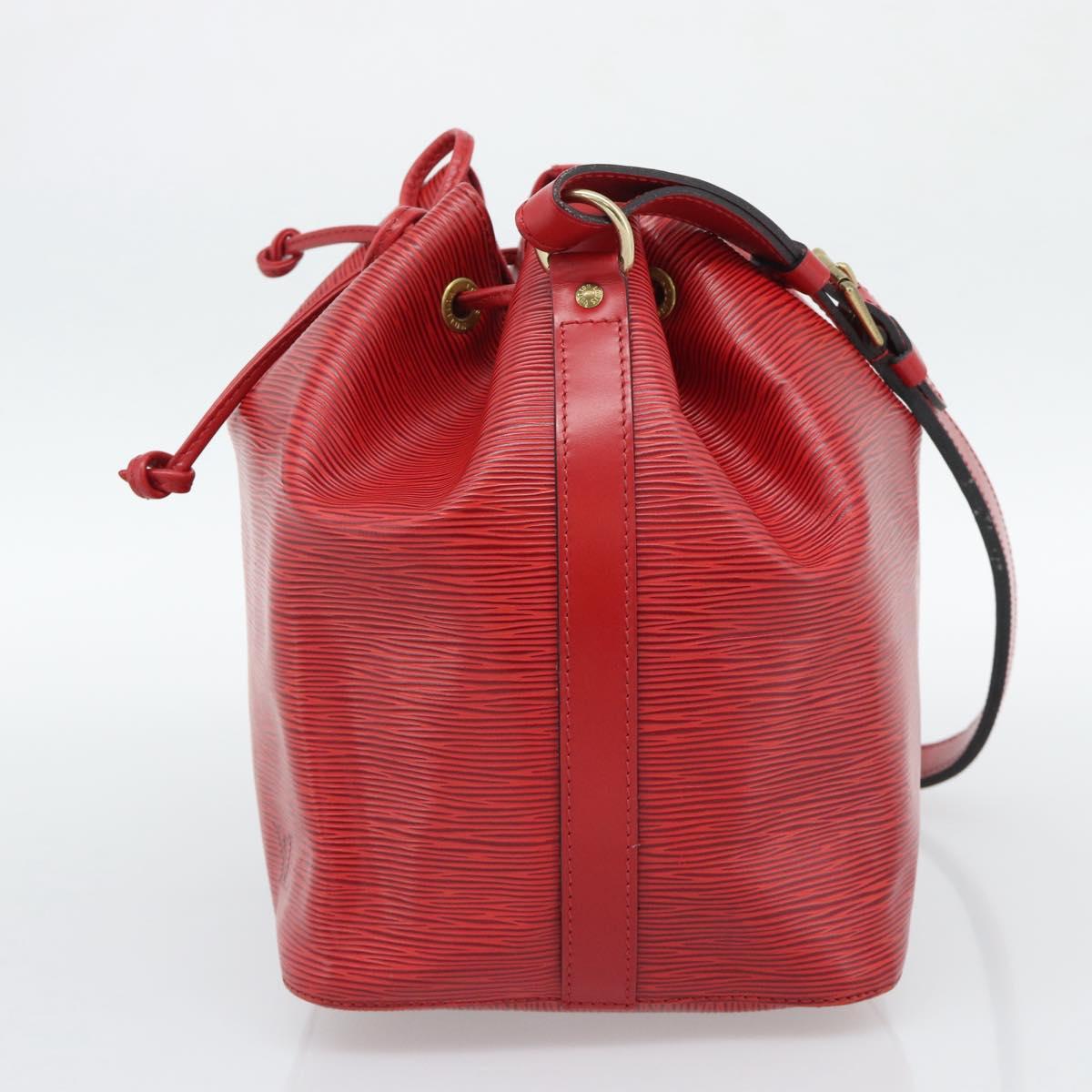 LOUIS VUITTON Epi Petit Noe Shoulder Bag Red M44107 LV Auth 193106V