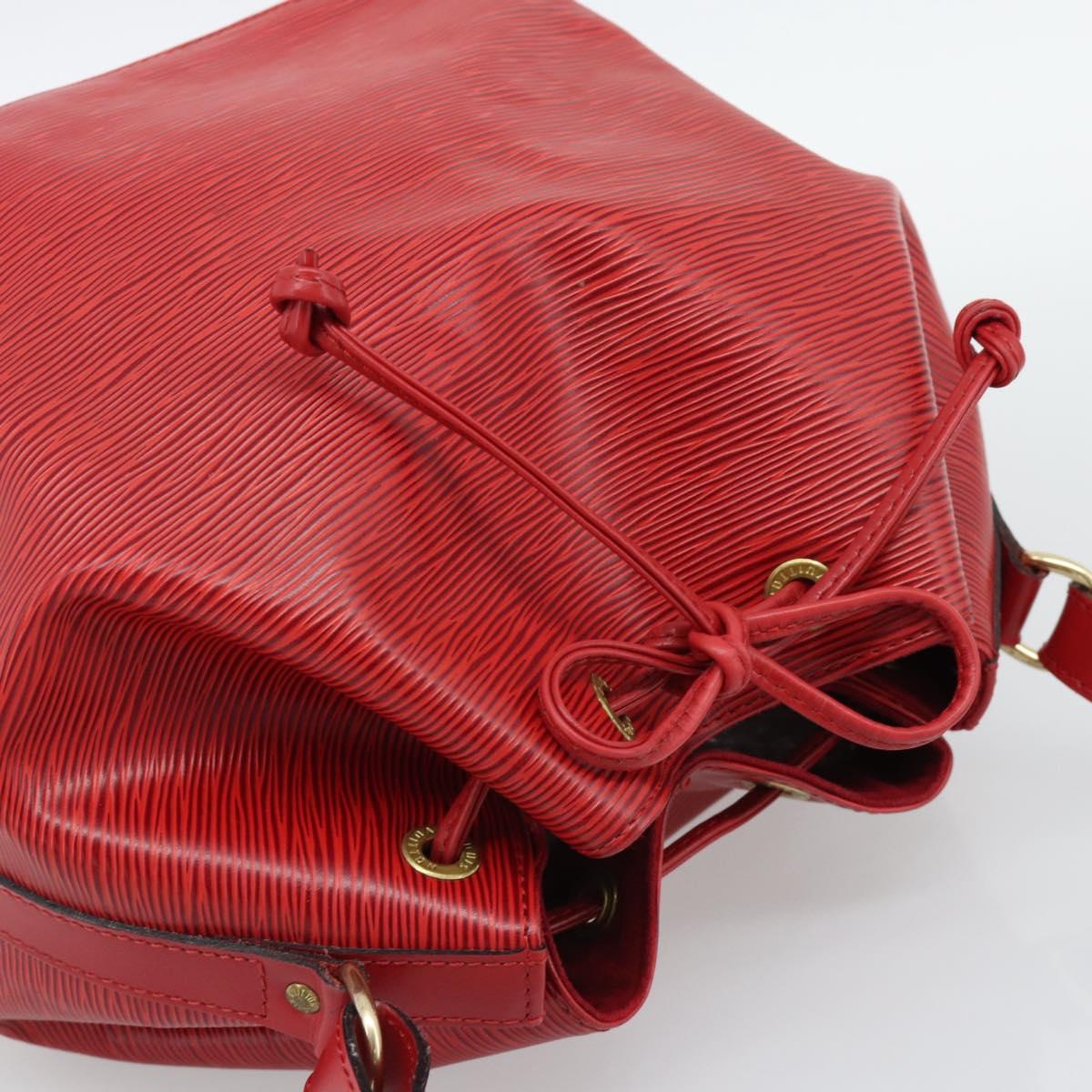 LOUIS VUITTON Epi Petit Noe Shoulder Bag Red M44107 LV Auth 193106V