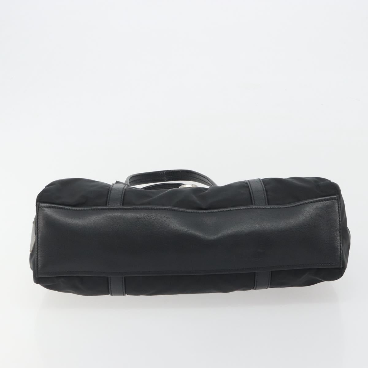 PRADA Shoulder Bag Nylon Black Silver Auth 193108V