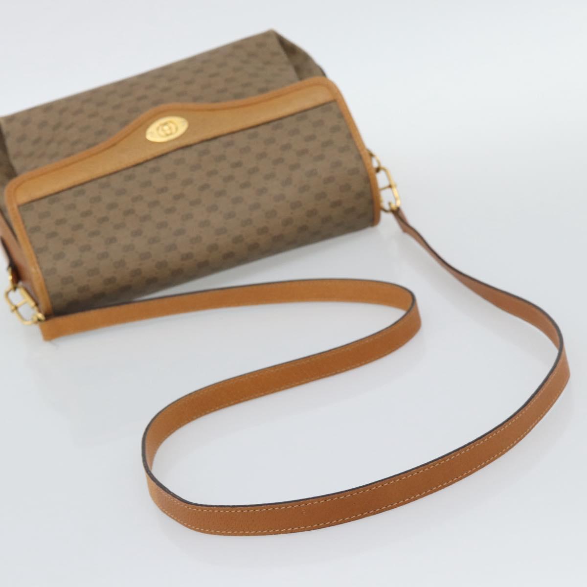GUCCI Micro GG Supreme Shoulder Bag PVC Beige Gold 001 115 6165 8031 Auth 193113