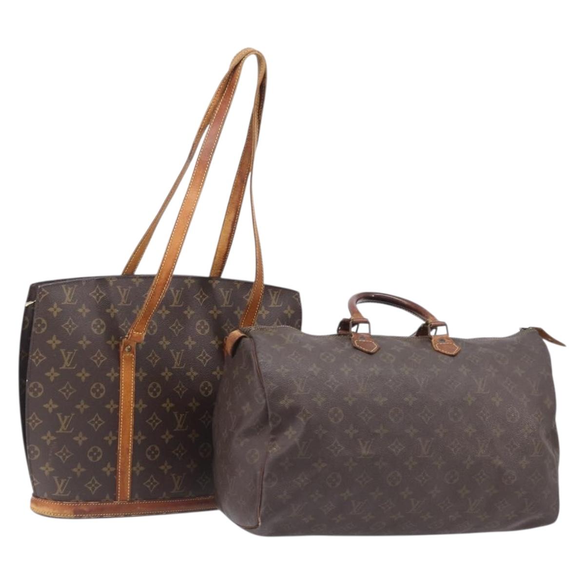 LOUIS VUITTON Monogram Speedy 40 Babylone Hand Bag 2 Set LV Auth 193119
