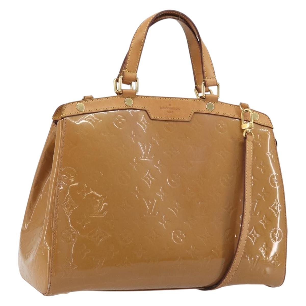 LOUIS VUITTON Monogram Vernis Blair MM Bag 2way Rose Velours M91588 Auth 193122