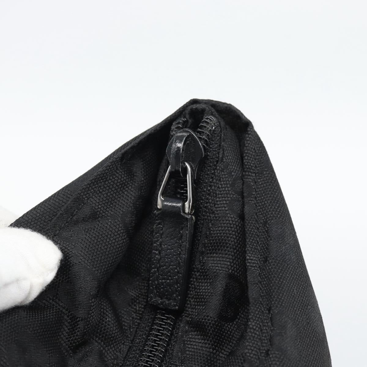 GUCCI GG Canvas Web Sherry Line Tote Bag Nylon Black 131231 Auth 193124A