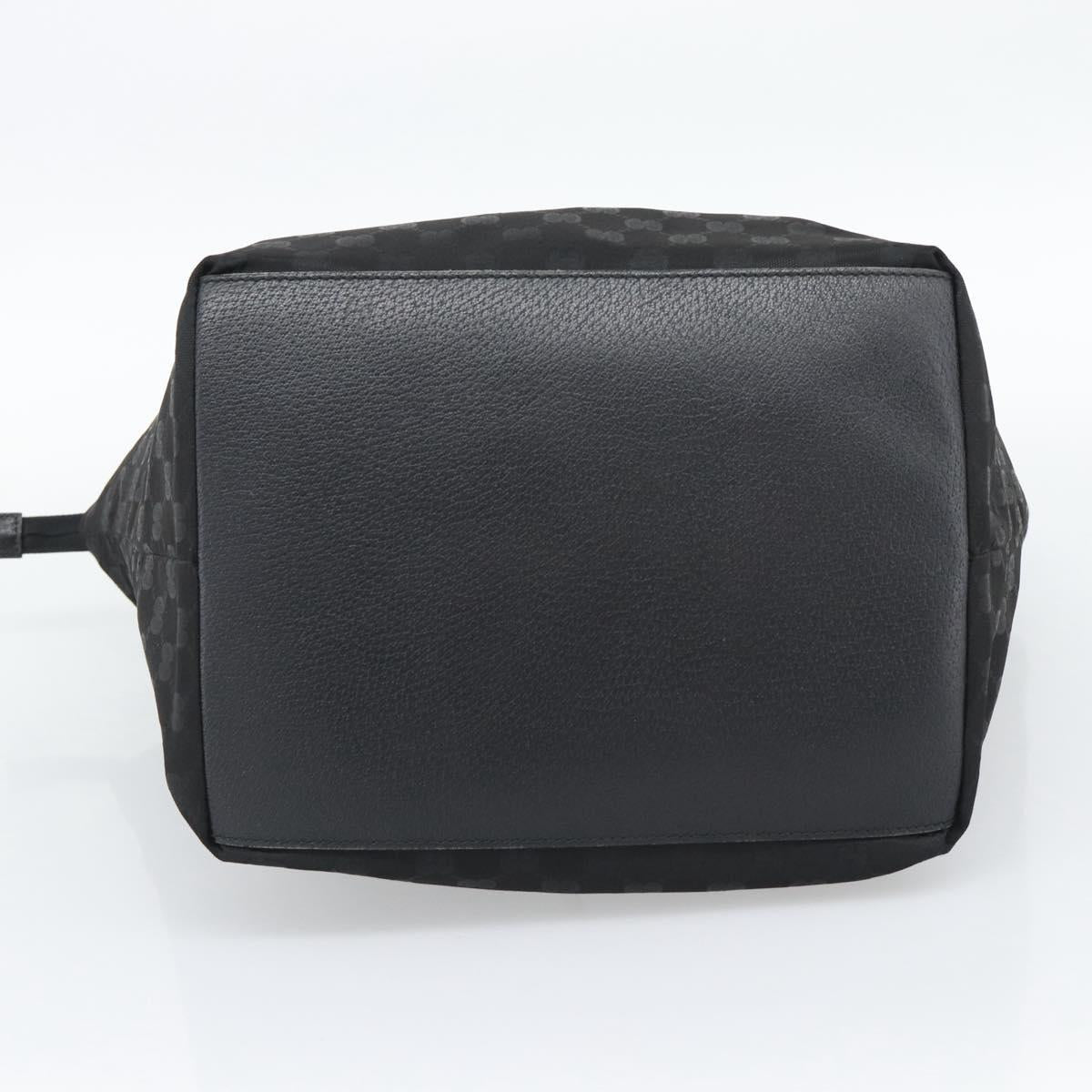 GUCCI GG Canvas Web Sherry Line Tote Bag Nylon Black 131231 Auth 193124A