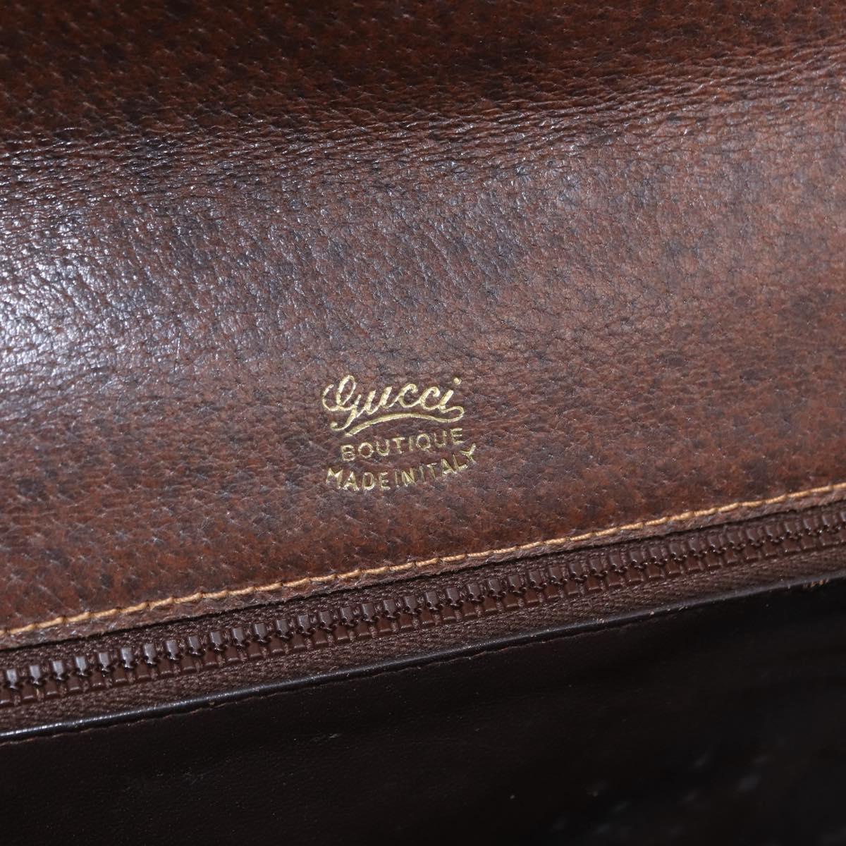 GUCCI GG Supreme Shoulder Bag PVC Beige Gold Auth 193131
