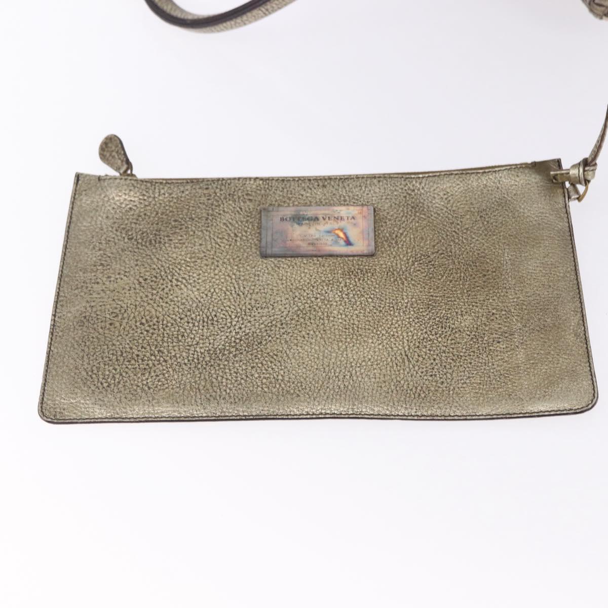 BOTTEGA VENETA INTRECCIATO Cabas MM Tote Bag Leather Gold 115664 Auth 193133SAM