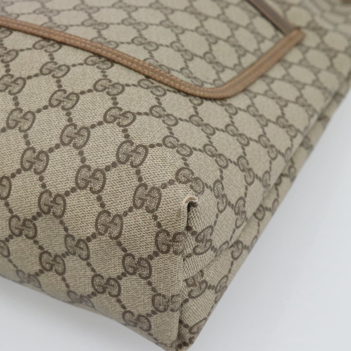 GUCCI GG Supreme Web Sherry Line Tote Bag PVC Beige 39 02 003 Auth 193140