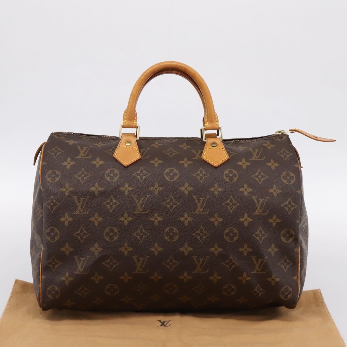 LOUIS VUITTON Monogram Speedy 35 Hand Bag M41524 LV Auth 193145V