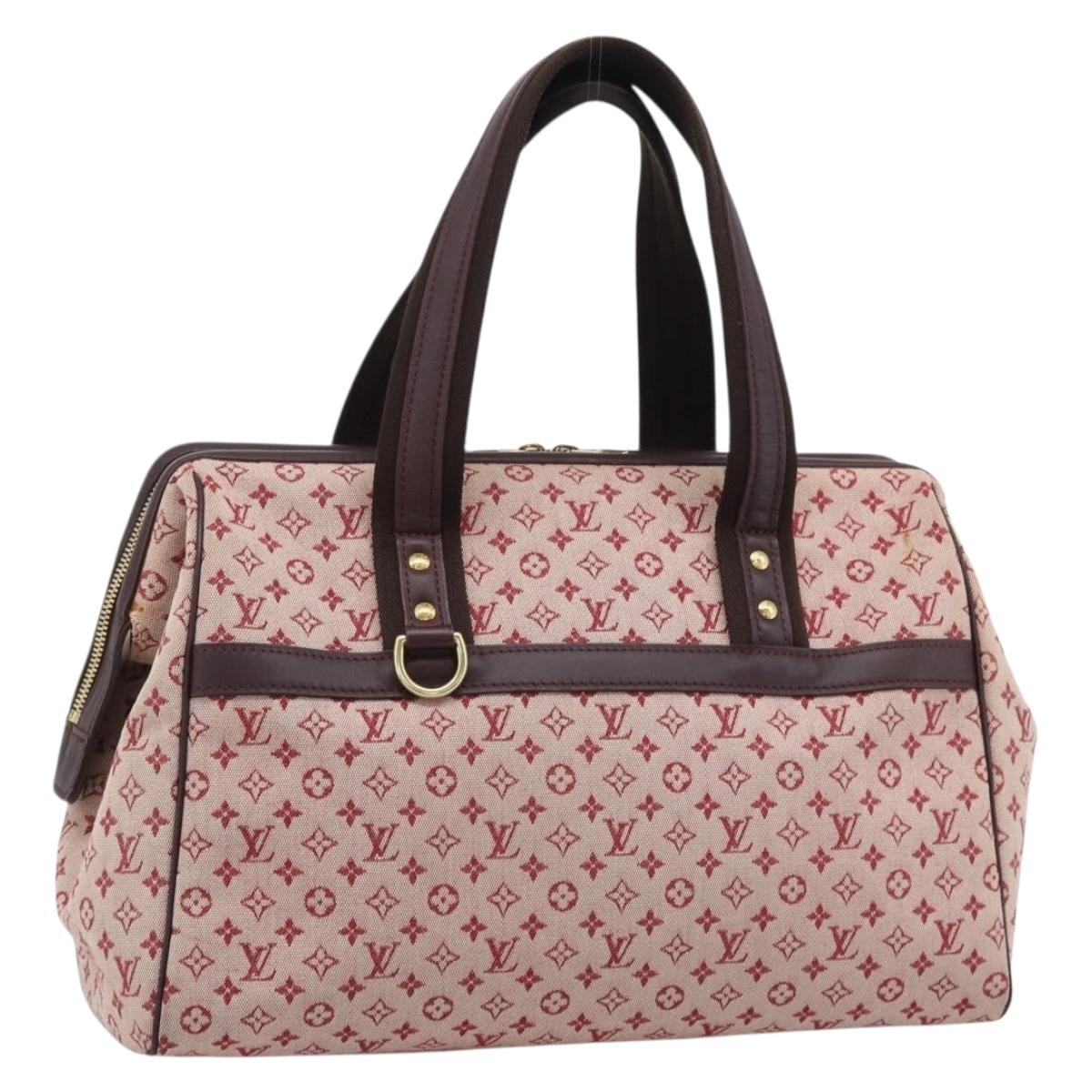 LOUIS VUITTON Monogram Mini Josephine GM Hand Bag Red M92213 LV Auth 193147A